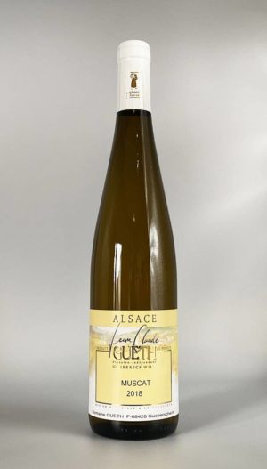 Flasche Muskat 2018 Elsass Wein Domaine Gueth gueberschwihr