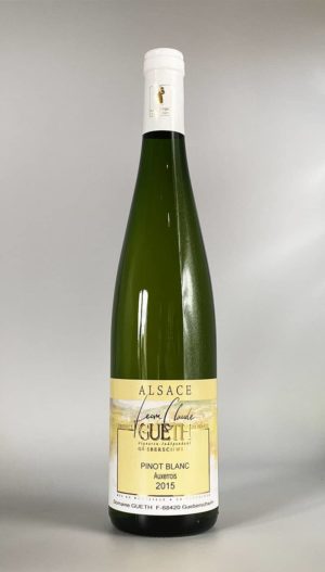bouteille pinot blanc auxerrois 2015 vin alsace domaine gueth gueberschwihr