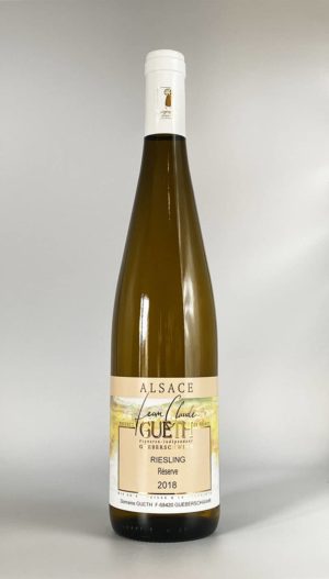 bottle riesling reserve 2018 alsace wine domaine gueth gueberschwihr