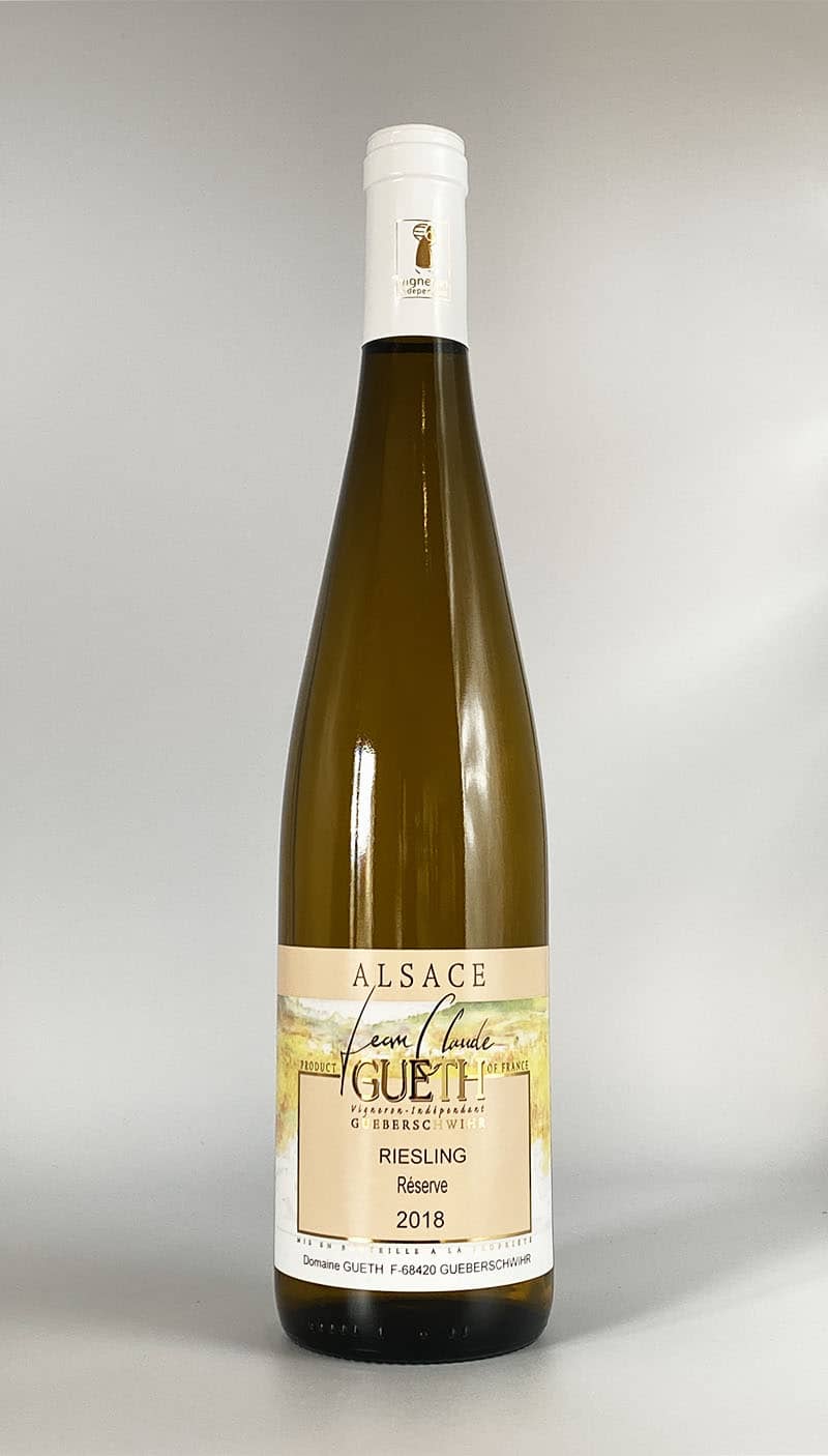 Riesling Réserve 2018 1 bottle riesling reserve 2018 alsace wine domaine gueth gueberschwihr