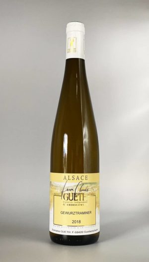 flasche gewurztraminer 2018 wein elsass domaine gueth gueberschwihr