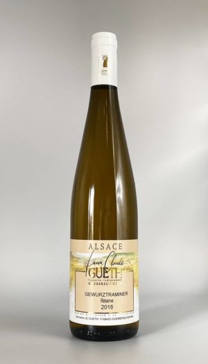 Flasche Gewürztraminer Reserve 2018 Elsass Wein Domaine Gueth Gueberschwihr