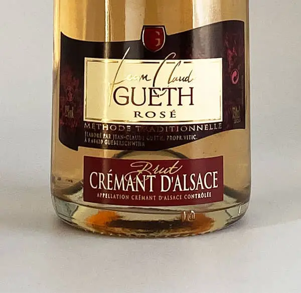 label cremant brut rose alsace wine domaine gueth gueberschwihr