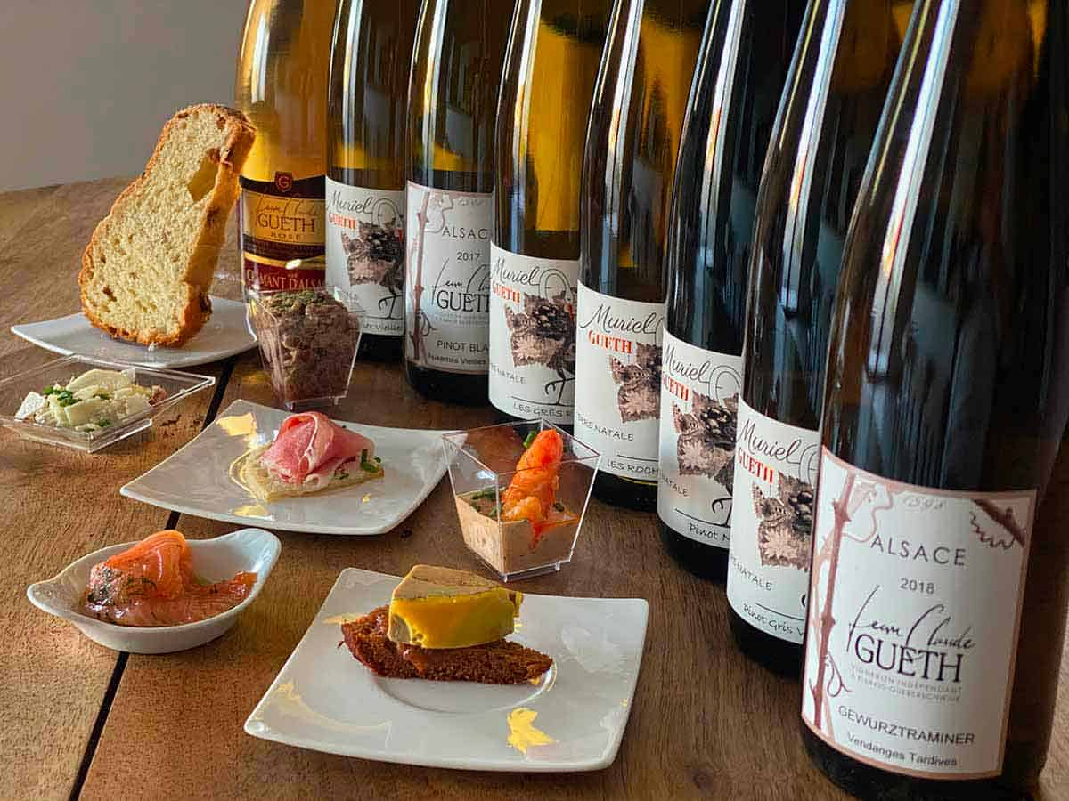 foies gras et vins d'Alsace au Domaine Gueth