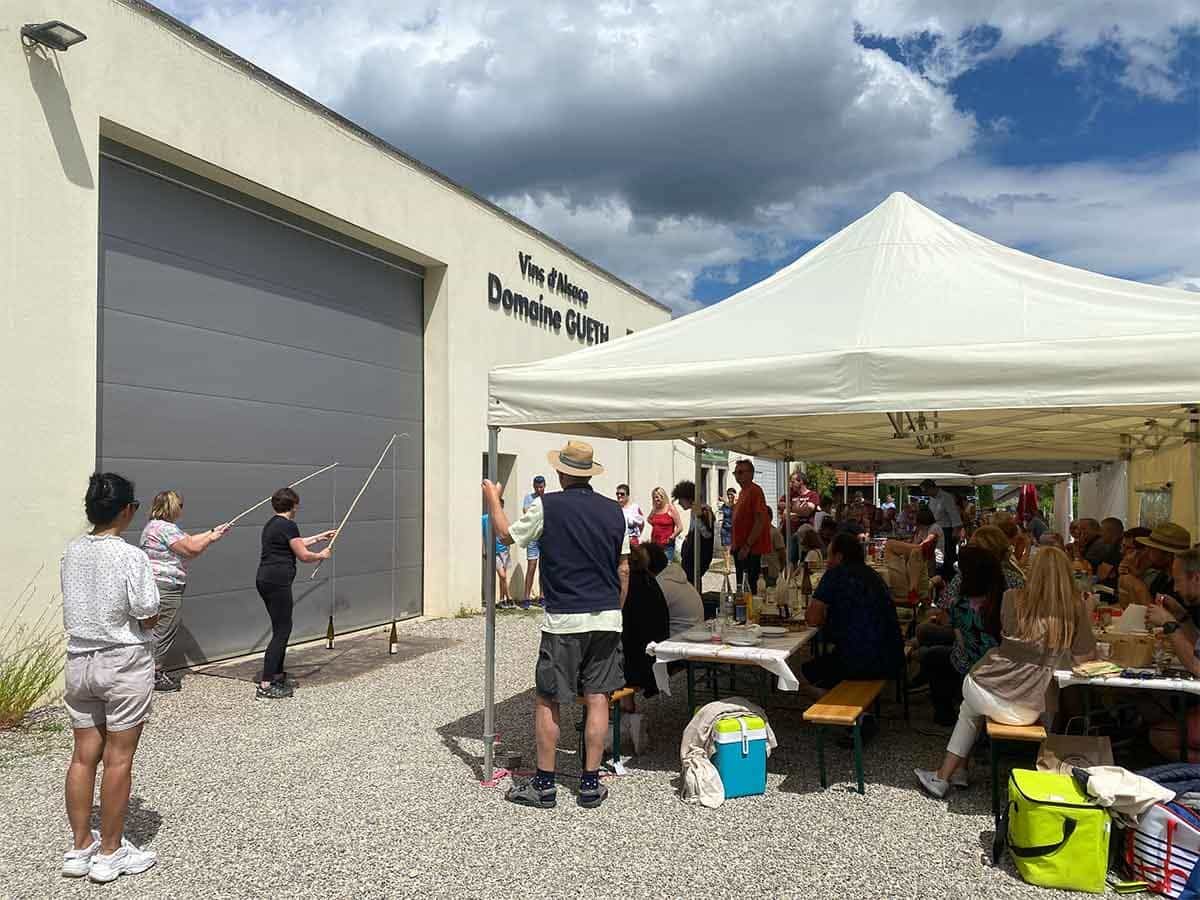 Picknick des selbstständigen Winzers