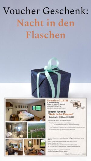 Voucher Geschenk : Eine "Nacht in den Flaschen" für 2 Personen