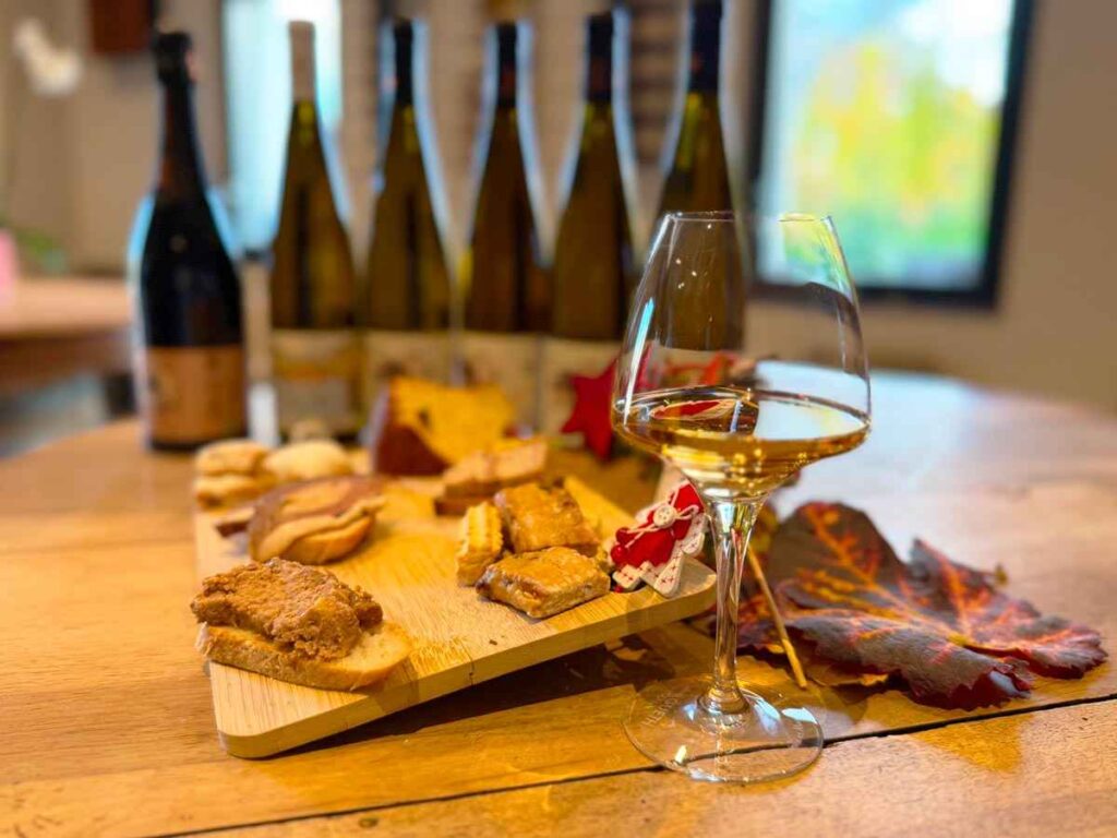 Weintourismus im Elsass, Kellerbesichtigung, Weinprobe 10 Dégustation des délices de fêtes au Domaine Gueth
