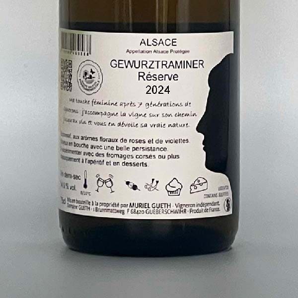 Gewurztraminer Réserve 2024 Bio 5 Gewurztraminer réserve Domaine Gueth