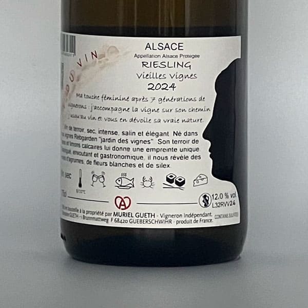 Riesling Vieilles Vignes 2024 Bio 5 Riesling Veilles vignes d'Alsace Domaine Gueth