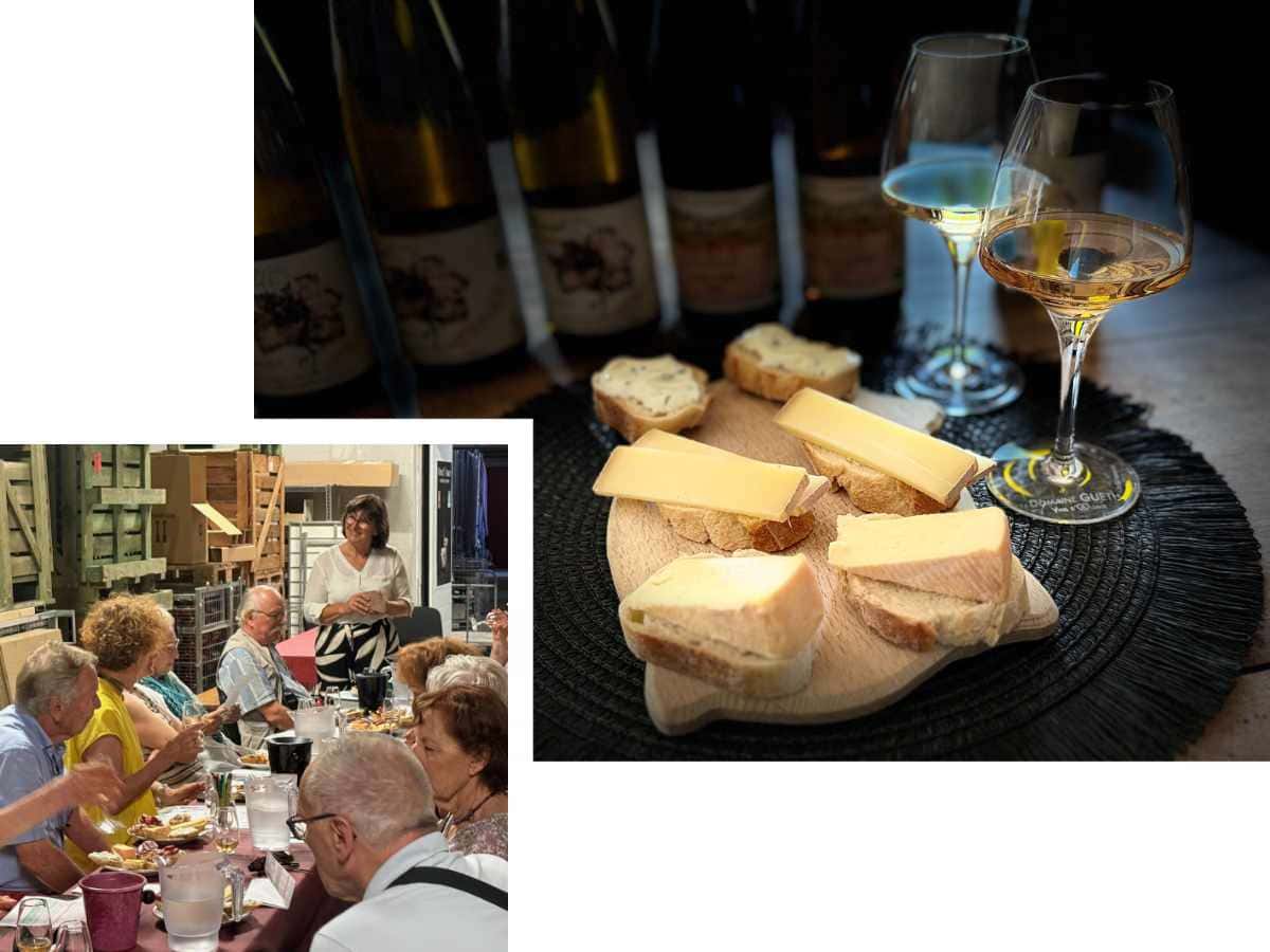 Weintourismus im Elsass, Kellerbesichtigung, Weinprobe 23 Osez les Fromages et vins au Domaine Gueth